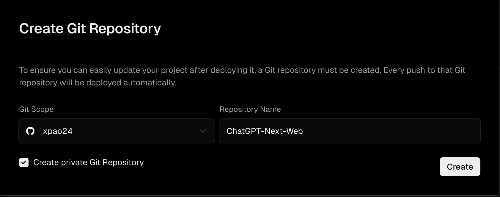 Create Git Repository